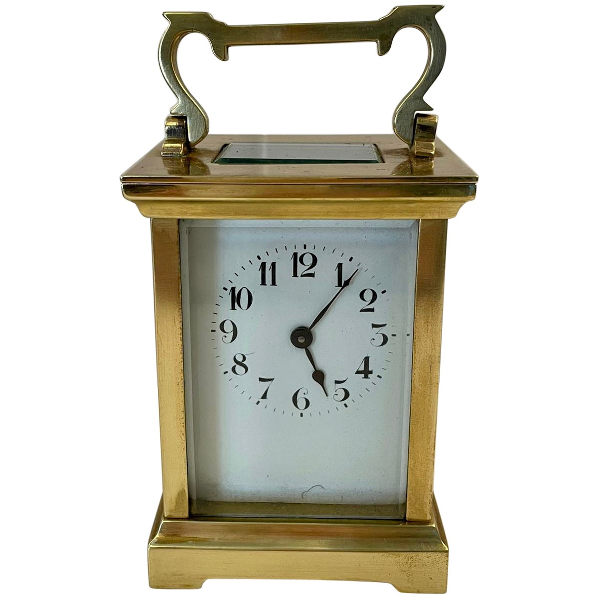 Antique Victorian Quality Brass Carriage Clock  For Sale