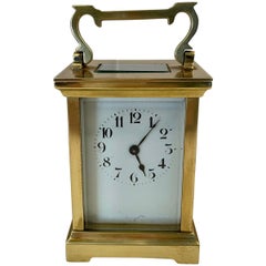 Antike viktorianische Qualität Messing Kutsche Uhr 
