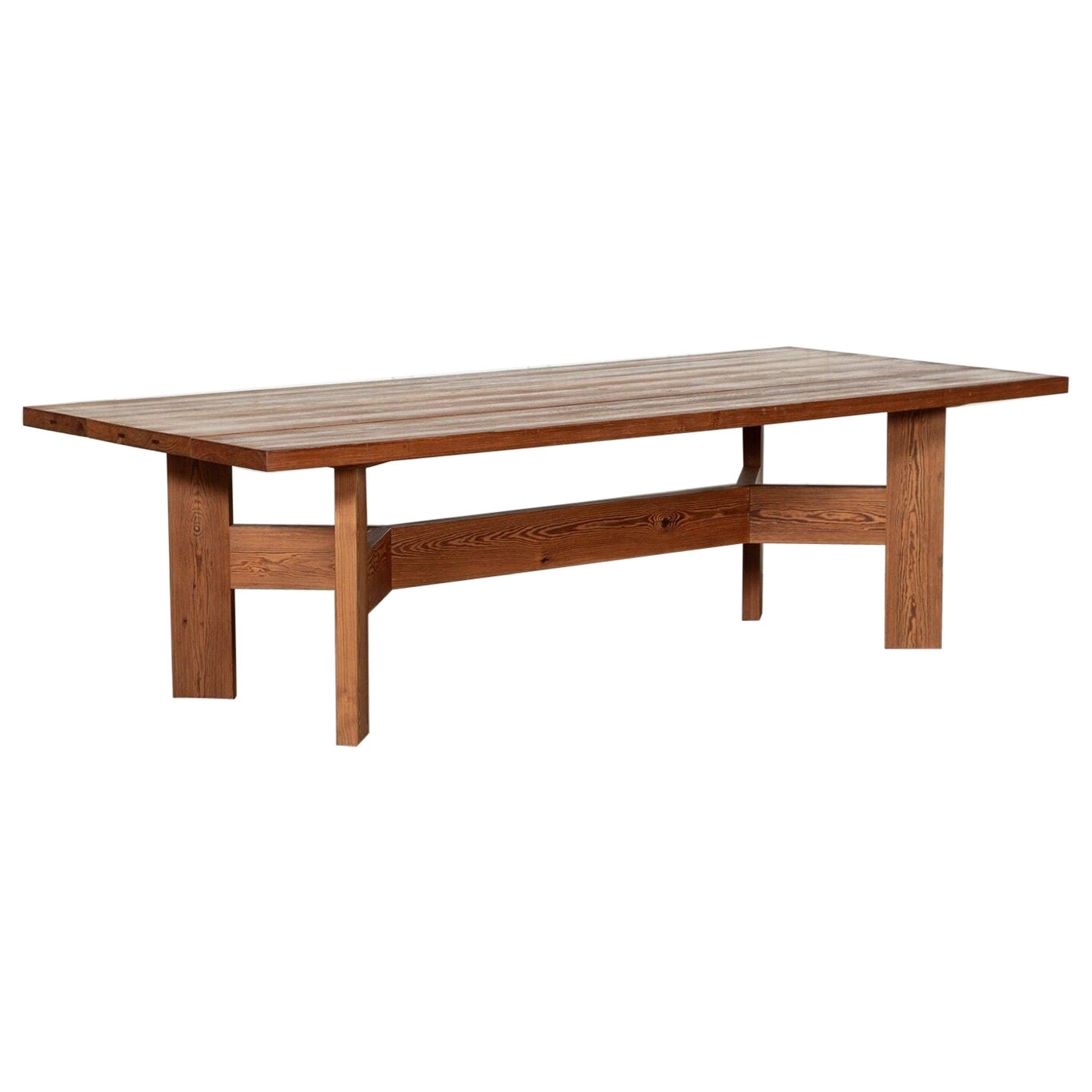 Large MidC English Pine Refectory Table / Desk For Sale
