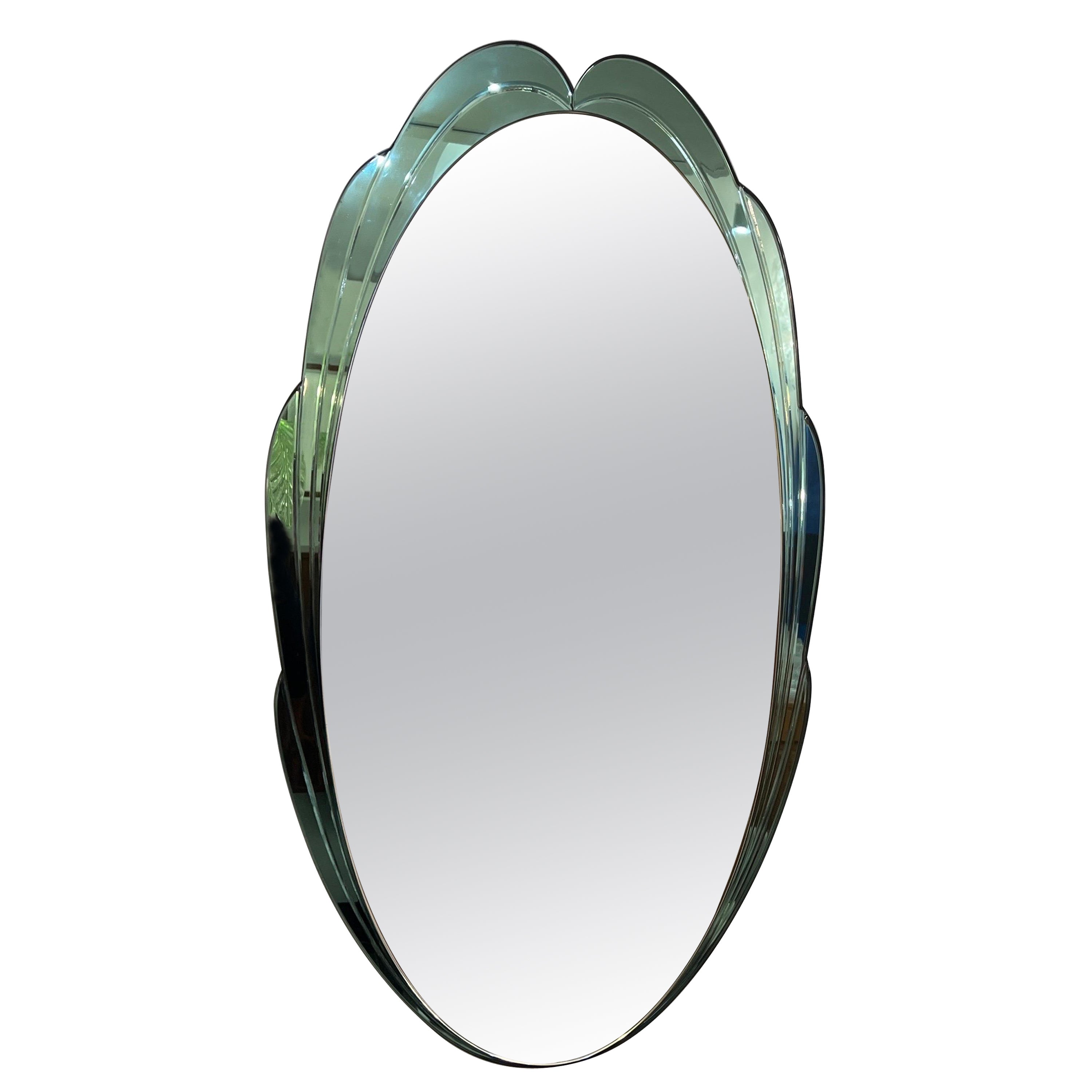 LargexCristal Arte mirror with a green mirrored frame 