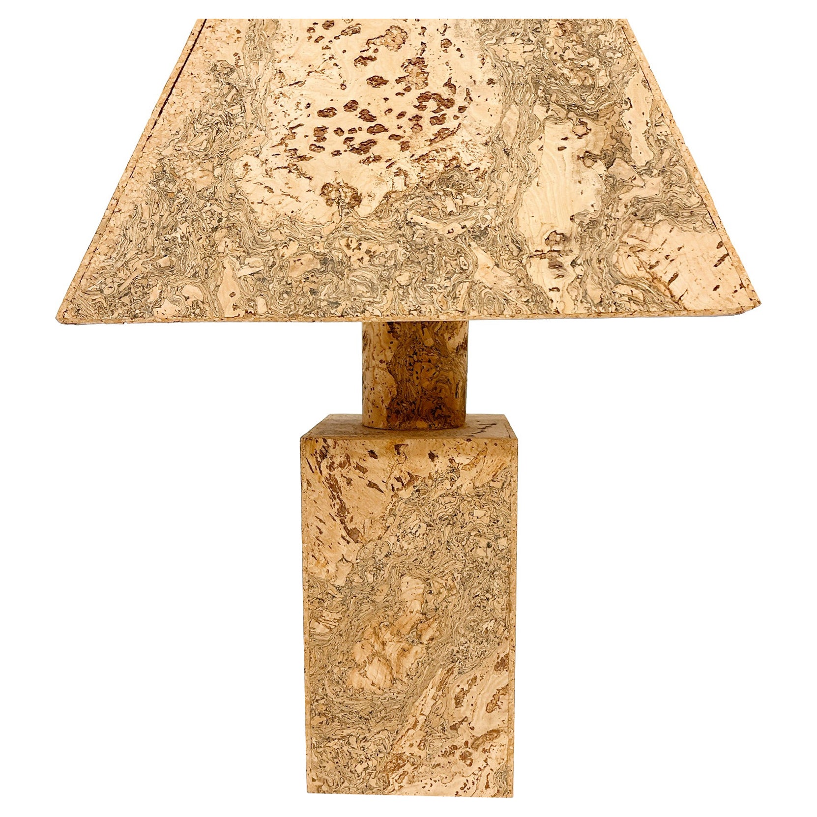 German Cork Table Lamp in the Style of Ingo Maurer, 1960s For Sale