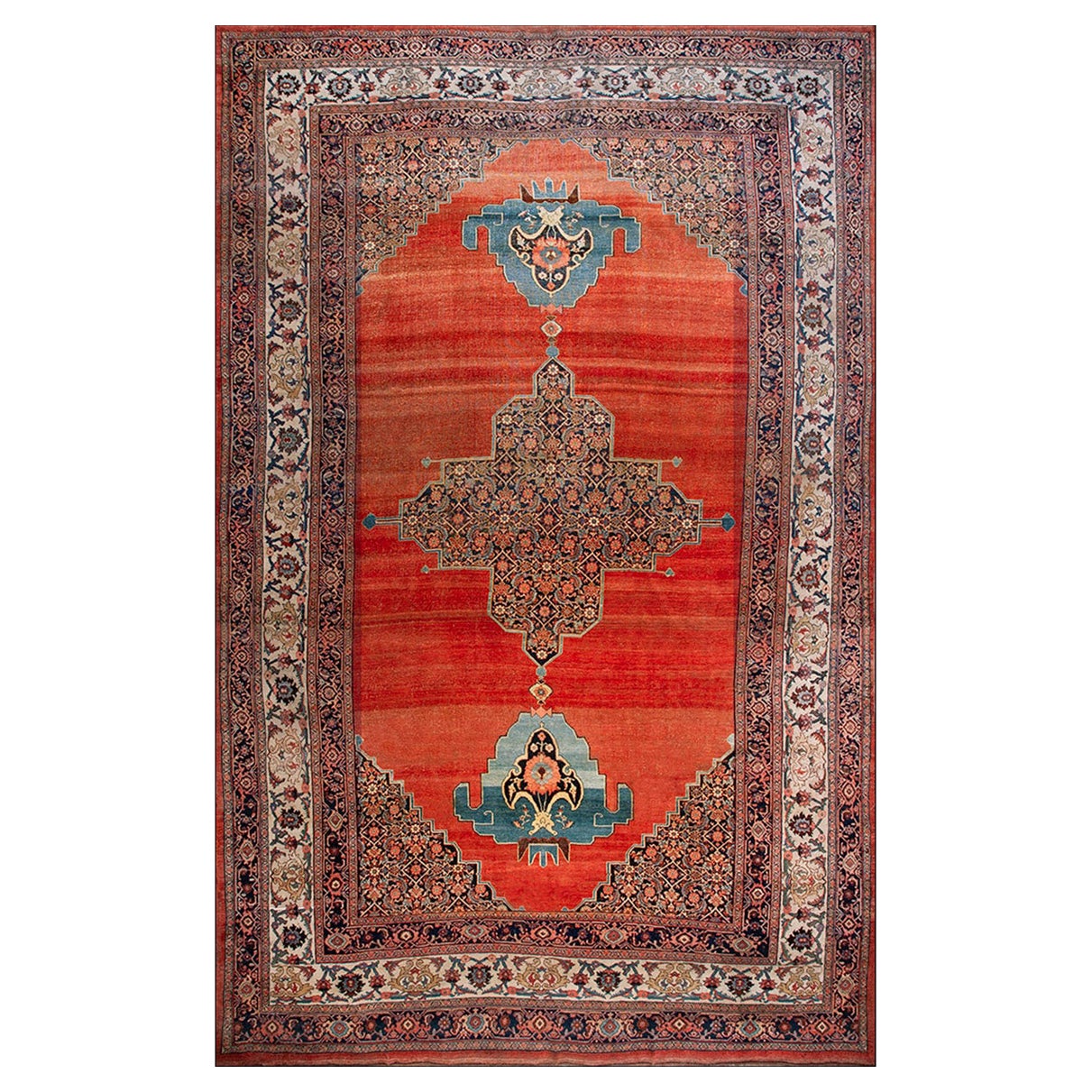 19th Century W. Persian Bijar Carpet  11'3" x 18' For Sale