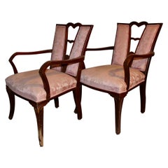 Antique Eugene Schoen Pair Armchairs by Schmieg Hungate and Kotzian c.1929