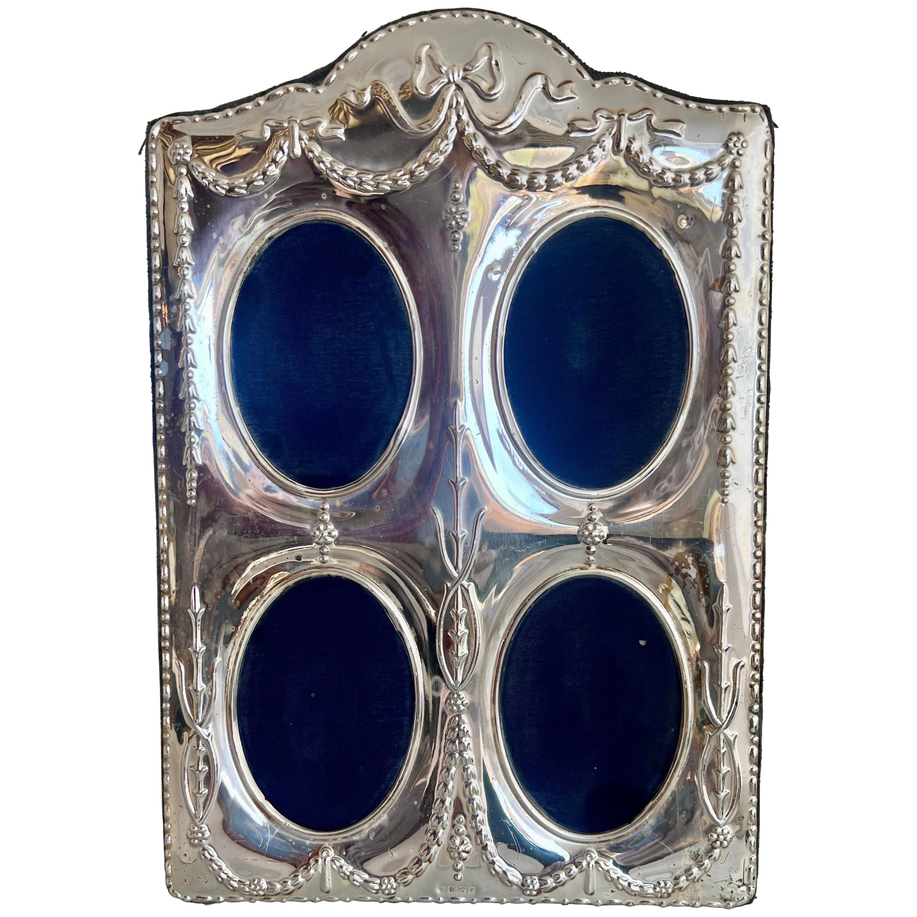 Sterling Silver English Picture Frame by R. Carr Ltd For Sale