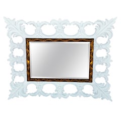 Retro Carved Wood Mirror by Harrison & Gil
