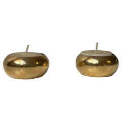 Danish Modern 24 Carat Gold Plated Tealight Candleholders by Hugo Asmussen