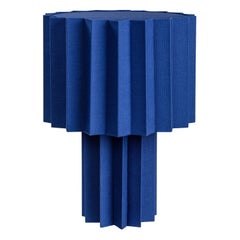 'Plissé Blue Edition' Pleated Textile Table Lamp by Folkform for Örsjö