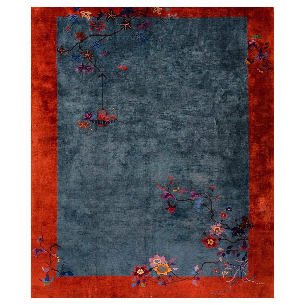 Tapis Art Déco chinois des années 1920 9' x11' 