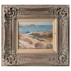 Vintage Contemporary Plein Air Impressionist Coastal Painting