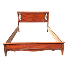 Mid-Century Dixie Furniture Mahogany Low Foot Full Size Bed