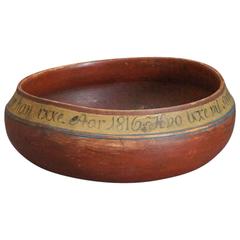 Danish Drinking Bowl Dated 1816