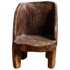 Used Carved Wood Chair #2