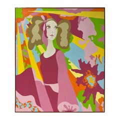 Vintage Pop Art Psychedelic Painting by Lara Cleven