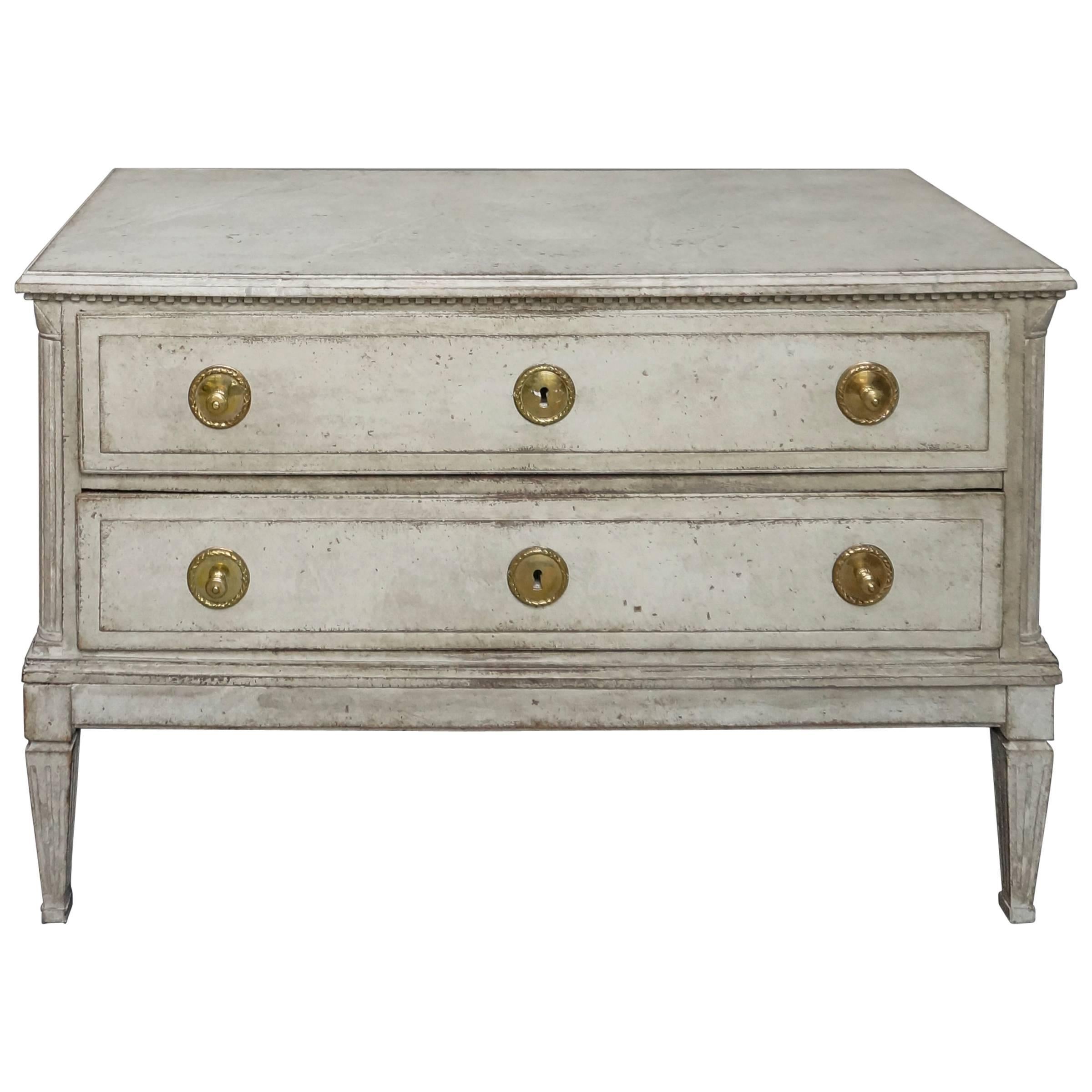 Period Neoclassical Two-Drawer Chest For Sale