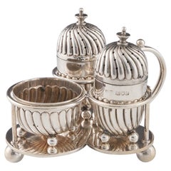 Retro Goldsmiths and Silversmiths Sterling Silver Cruet Set London 1903