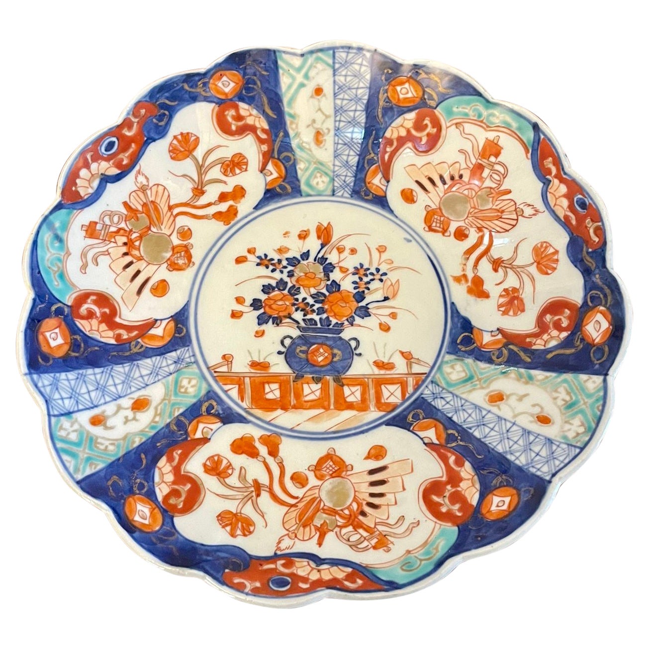 Antique Quality Japanese Imari Plate  For Sale