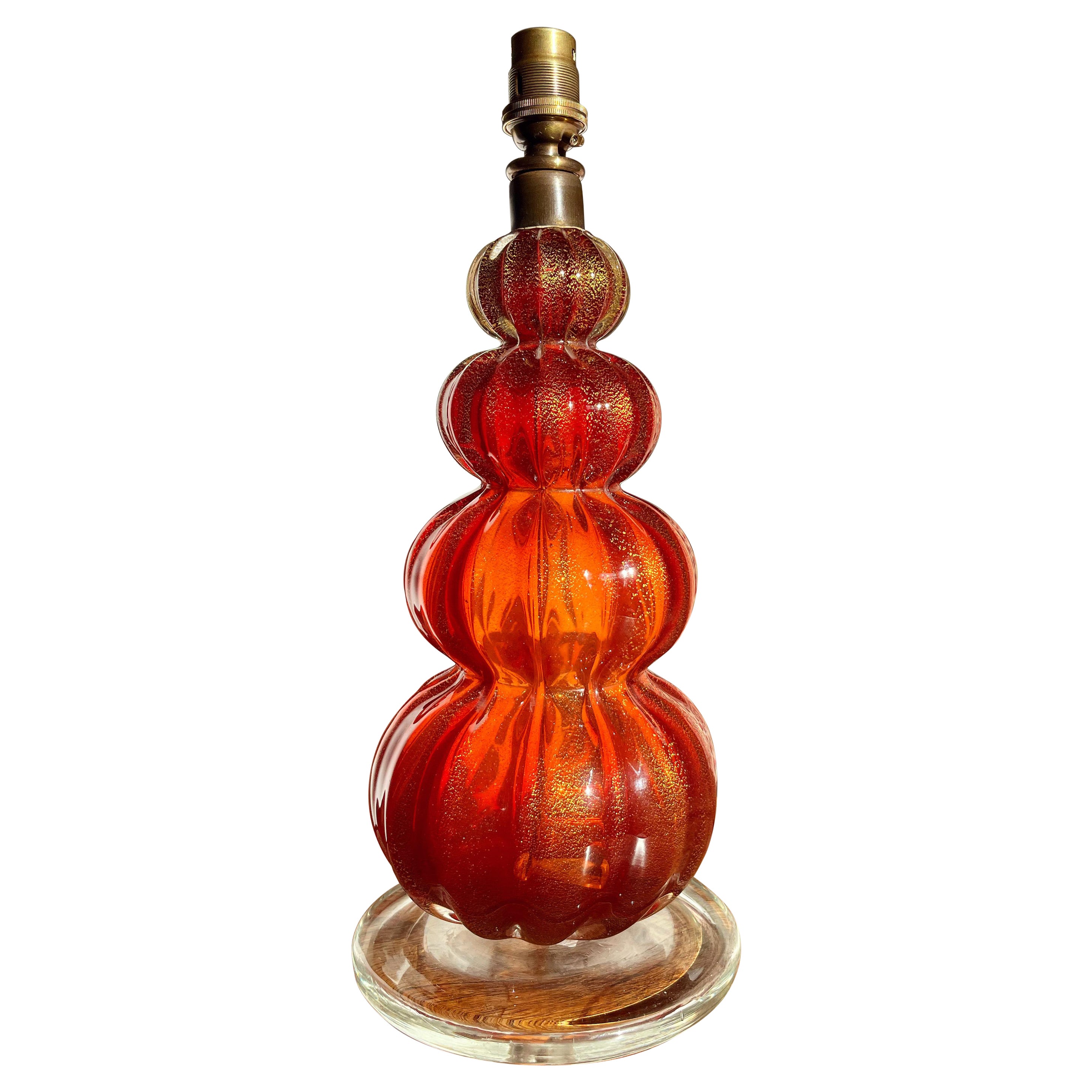 A Mid Twentieth Century Murano Glass Table Lamp