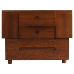 Used Giovanni Michelucci Cabinet Serena in Walnut Wood by Poltronova 1950s Italy