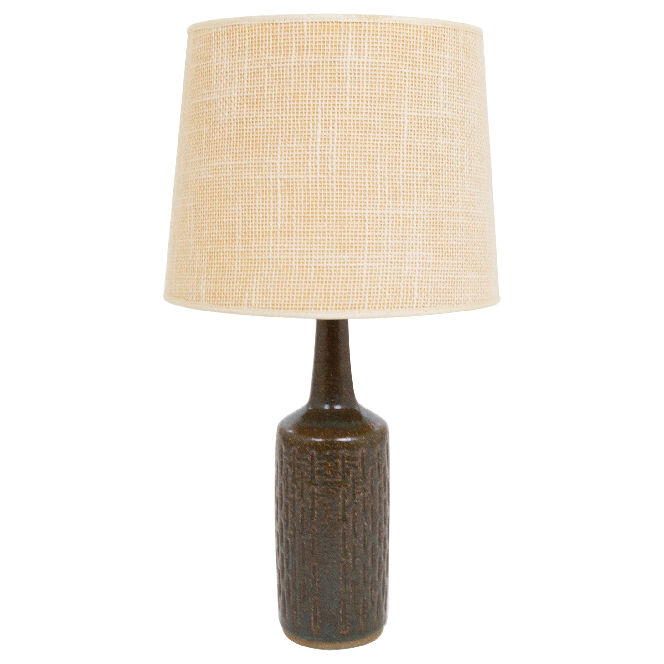 Brown DL/30 table lamp by Linnemann-Schmidt for Palshus, 1960s For Sale