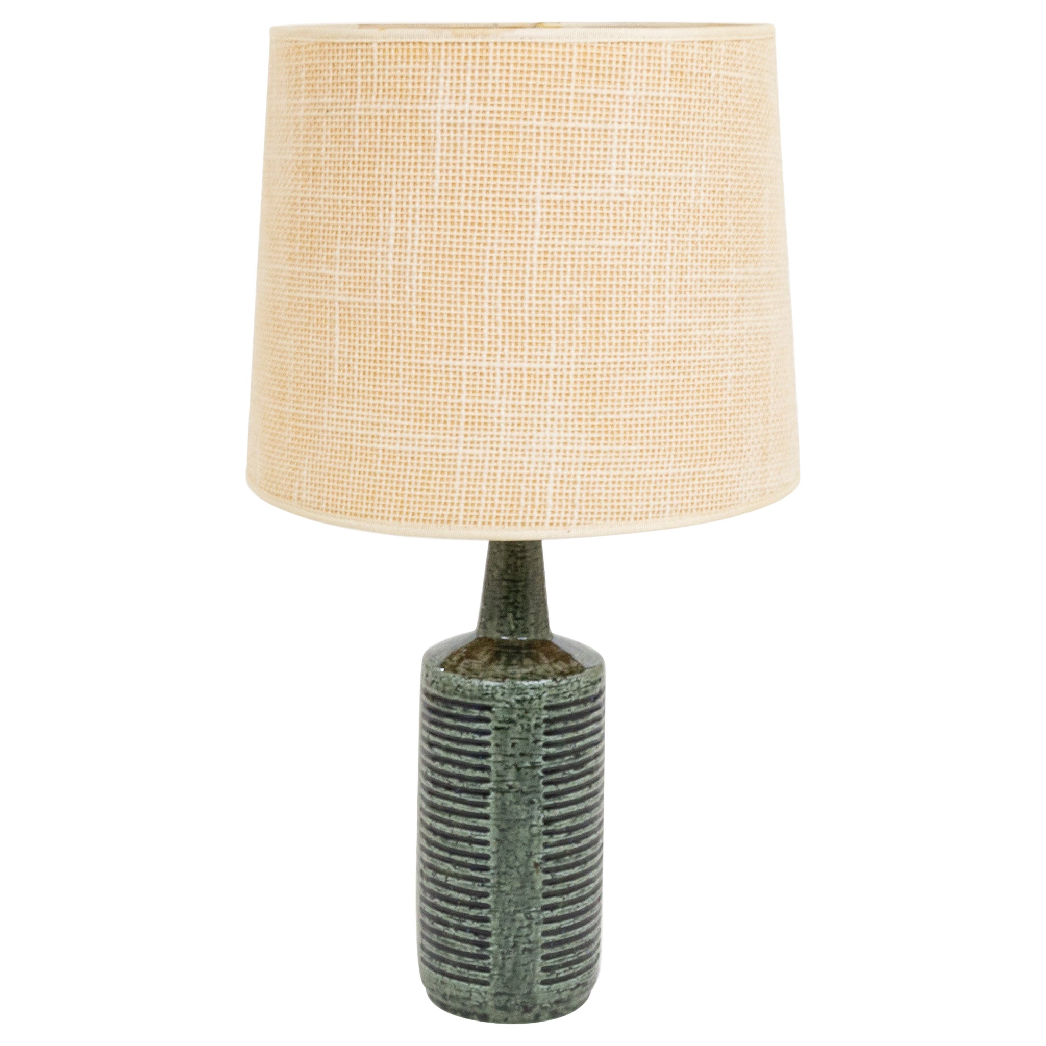 Green & Charcoal DL/30 table lamp by Linnemann-Schmidt for Palshus, 1960s For Sale