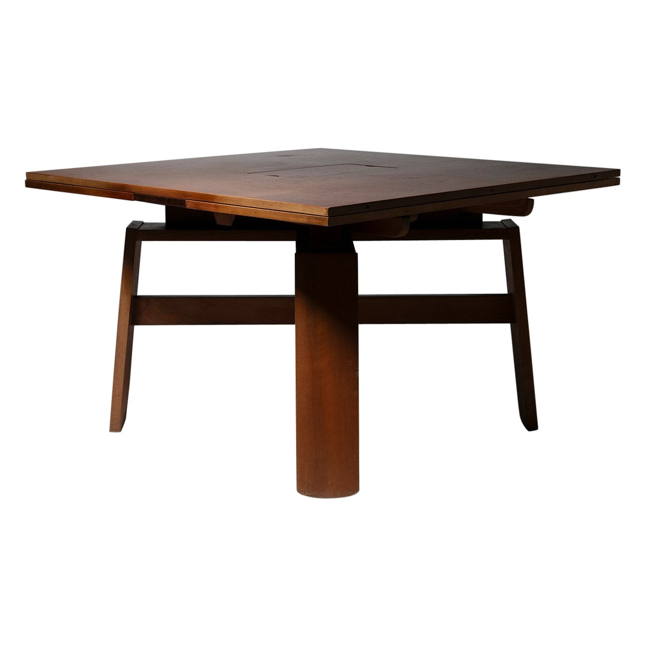 Extendible Squared Dining Table by Silvio Coppola for Bernini, Italy, 1960s For Sale