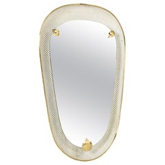 Midcentury Modern wall mirror with lighting, Sweden, 1940s