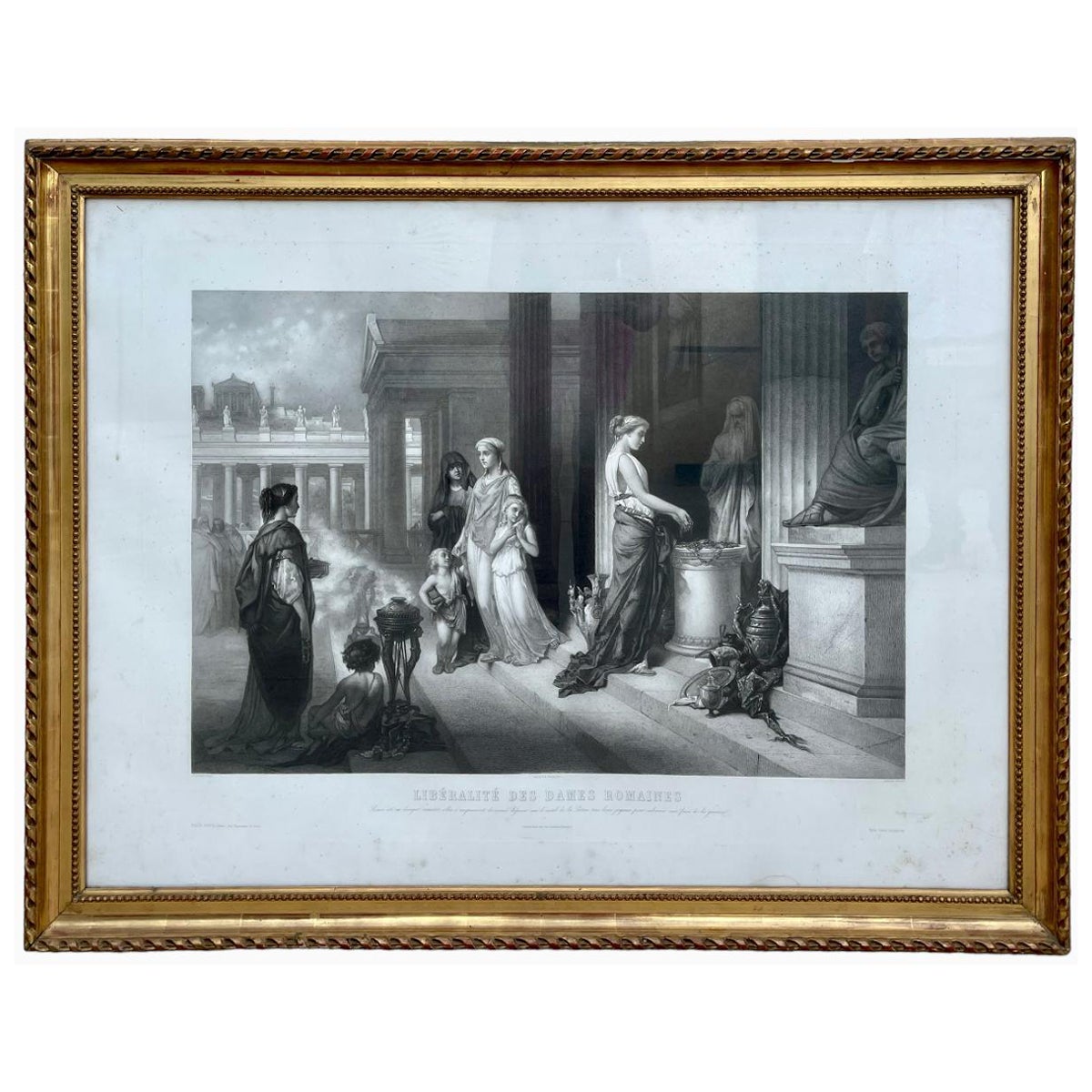 Engraving “liberality Of Roman Ladies” For Sale