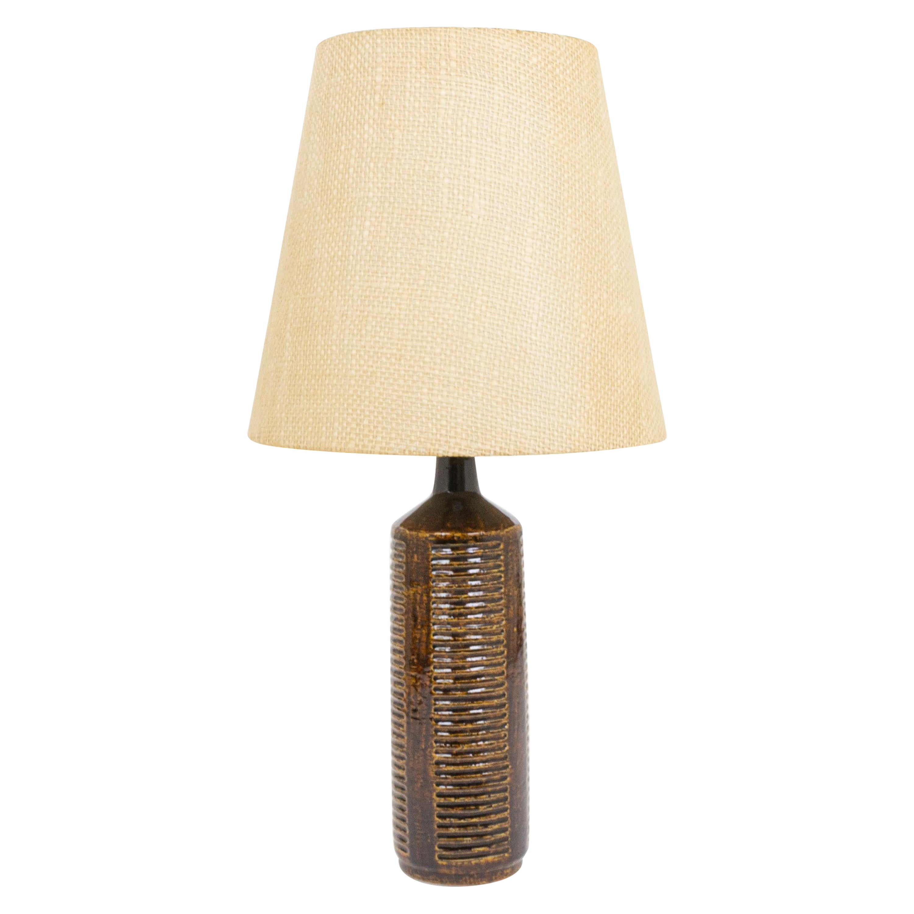Chocolate Brown DL/27 XL table lamp by Linnemann-Schmidt for Palshus, 1960s For Sale