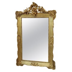 19. Jahrhundert vergoldet Gesso & geschnitzt Wood Mirror