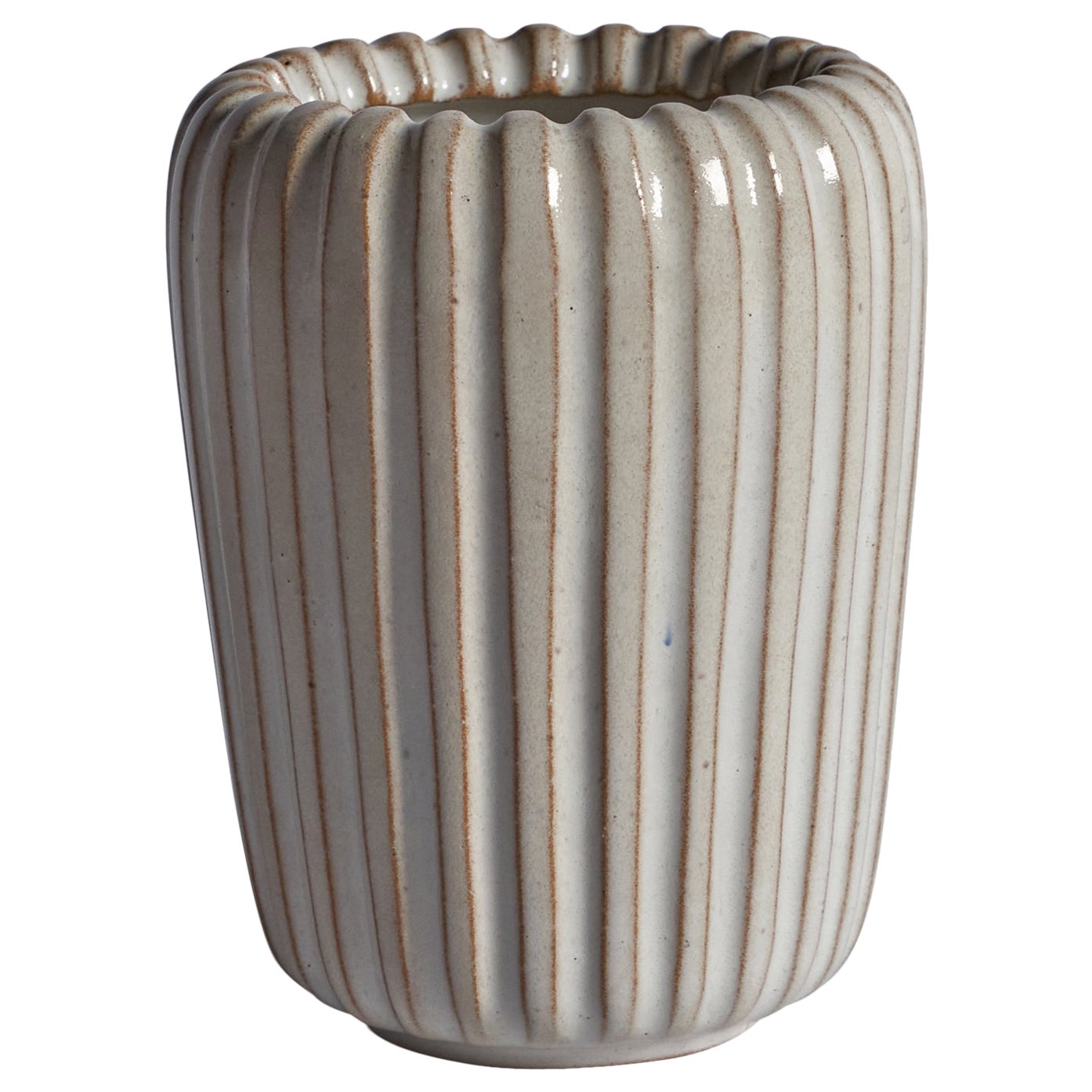 Ejner Johansen, Vase, Stoneware, Denmark, 1960s For Sale