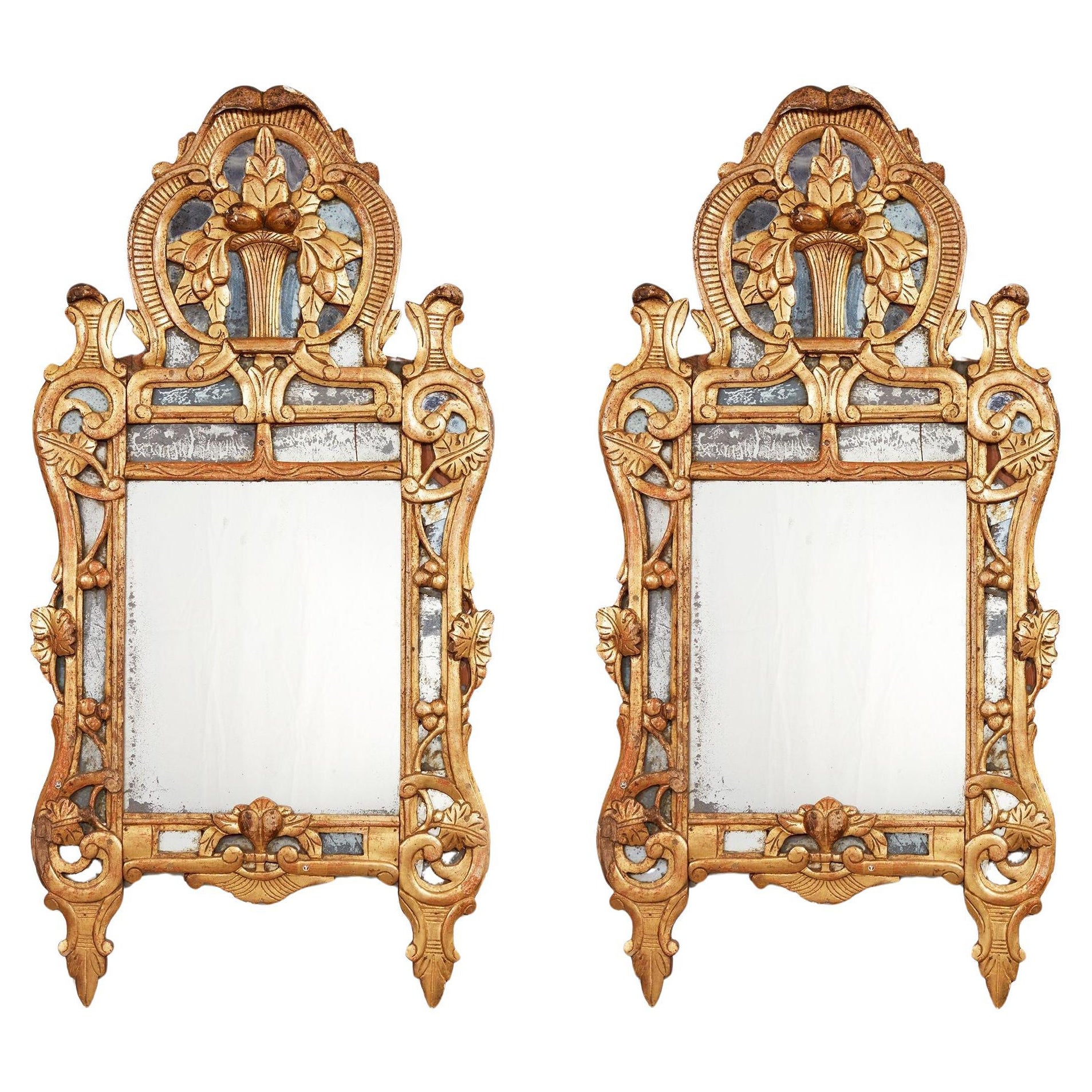 A Pair of 18th c. French Mirrors For Sale