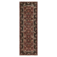 Antique Agra Gallery Runner Jail Rug with Geometric Patterns