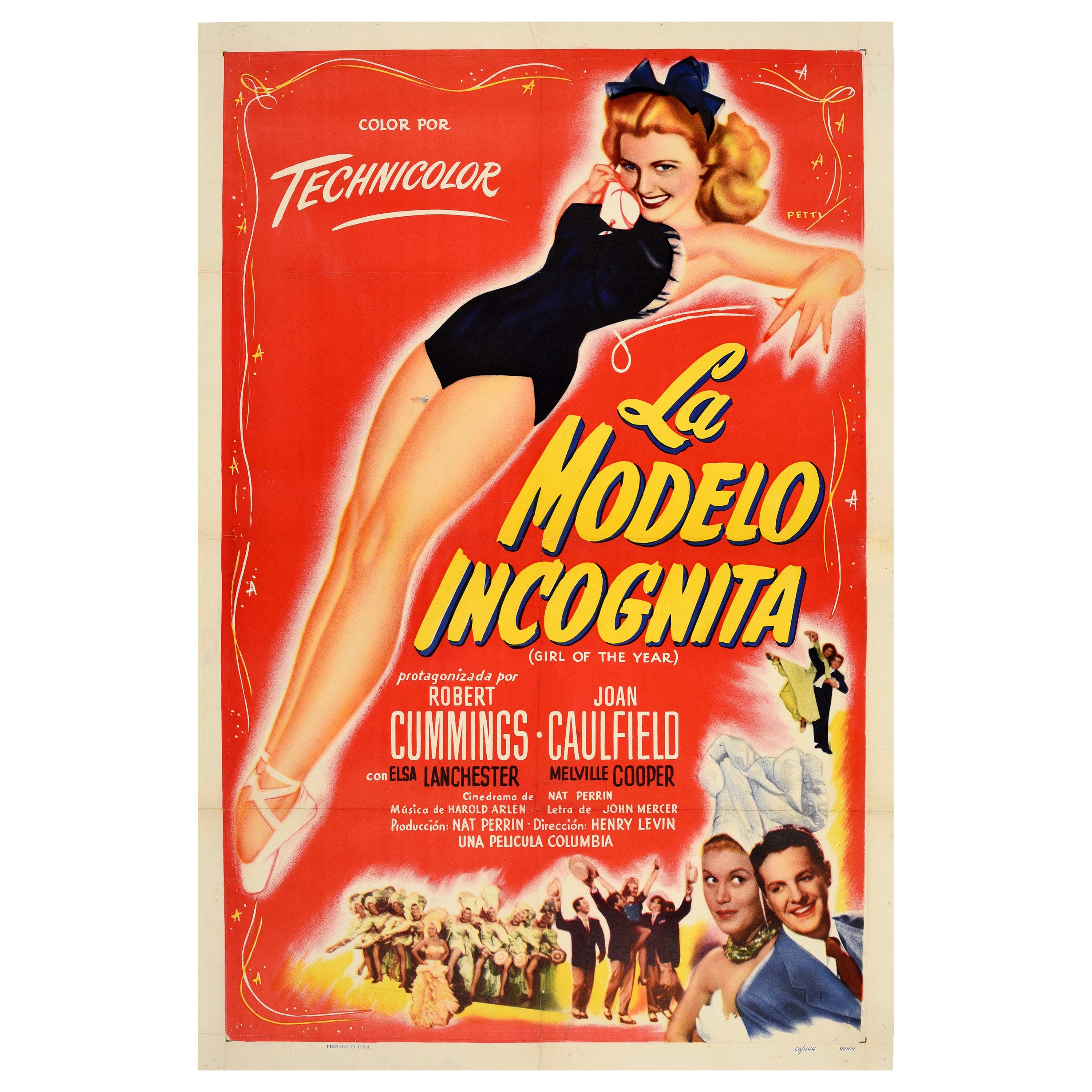 Original Vintage Movie Poster La Modelo Incognita Girl Of The Year Petty Girl For Sale