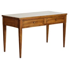 Italian, Tuscany, Neoclassic Walnut 2-Drawer Writing Table, 1st quarter 19th cen