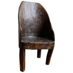 Vintage Carved Wood Accent Chair #4