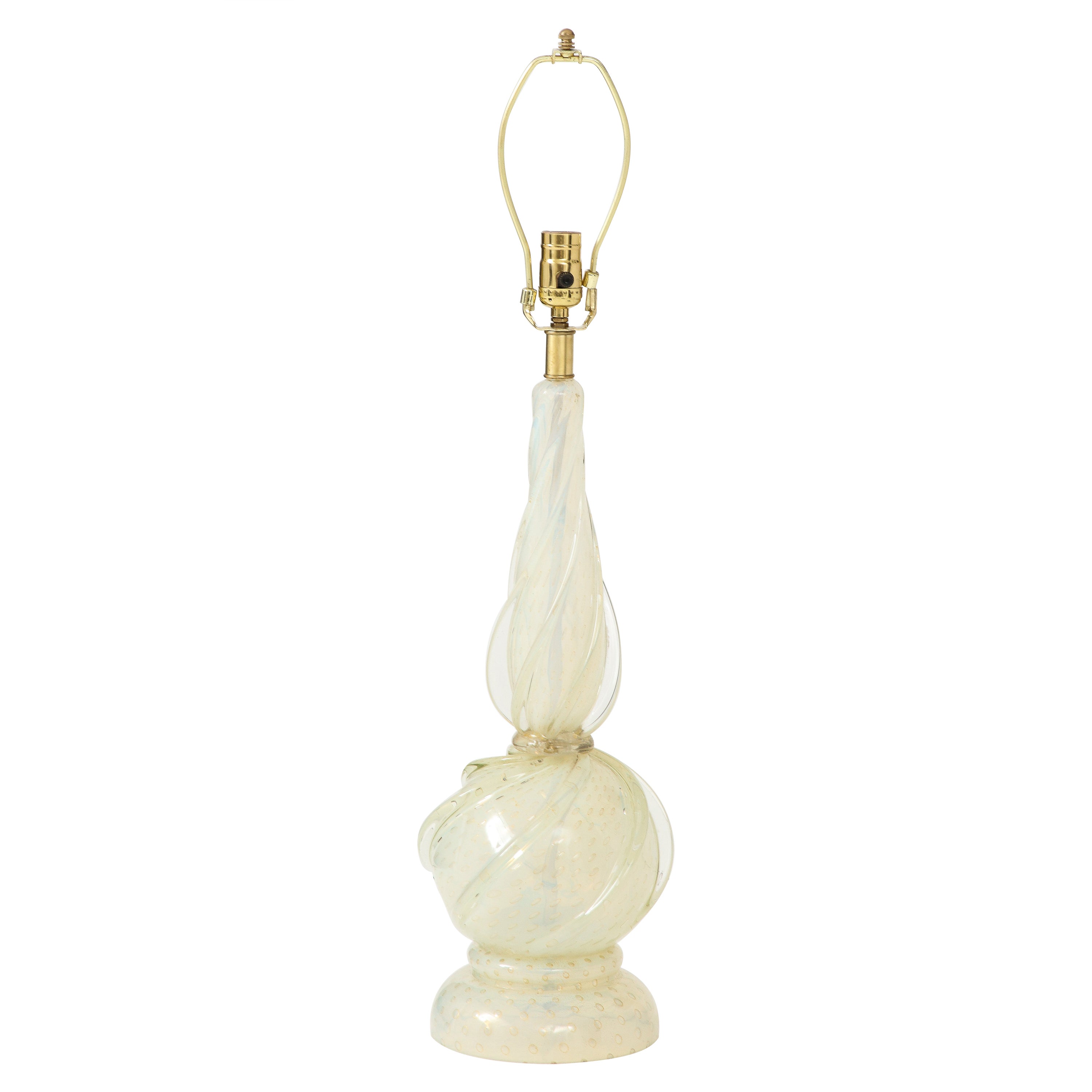 1960er Jahre Barovier E Toso Murano Glas Tischlampe