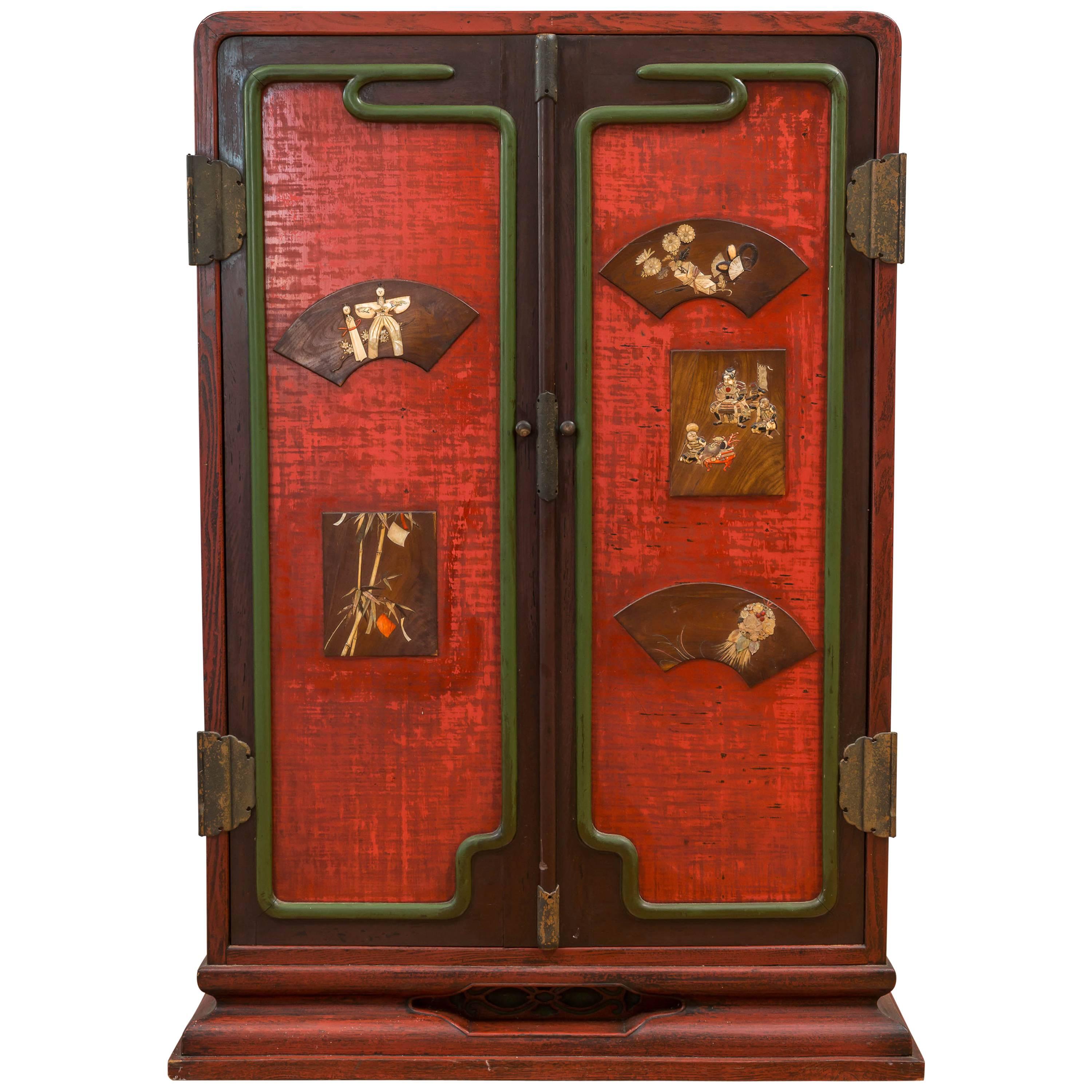 Exquisite Oversized Japanese Ten-Drawer Cabinet Meiji Period For Sale