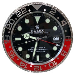 ROLEX Officially Certified Oyster Perpetual Black Red GMT Master II Wall Clock