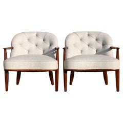 Pair of Mid-Century Dunbar Janus Lounge Chairs by Edward Wormley