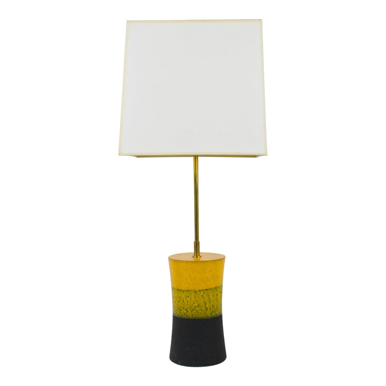Aldo Londi for Bitossi Italy Mondrian Design Ceramic Table Lamp, 1960s For Sale