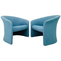 Vintage Pair of Postmodern Tub Chairs by Massimo Vignelli