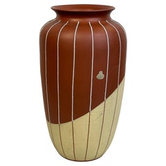 Tall Mid-Century German Pottery Ceramic Floor Vase, vintage 1950s