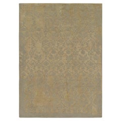 Europäischer Teppich von Rug & Kilim in Gold mit Spalieren und Blumenmustern