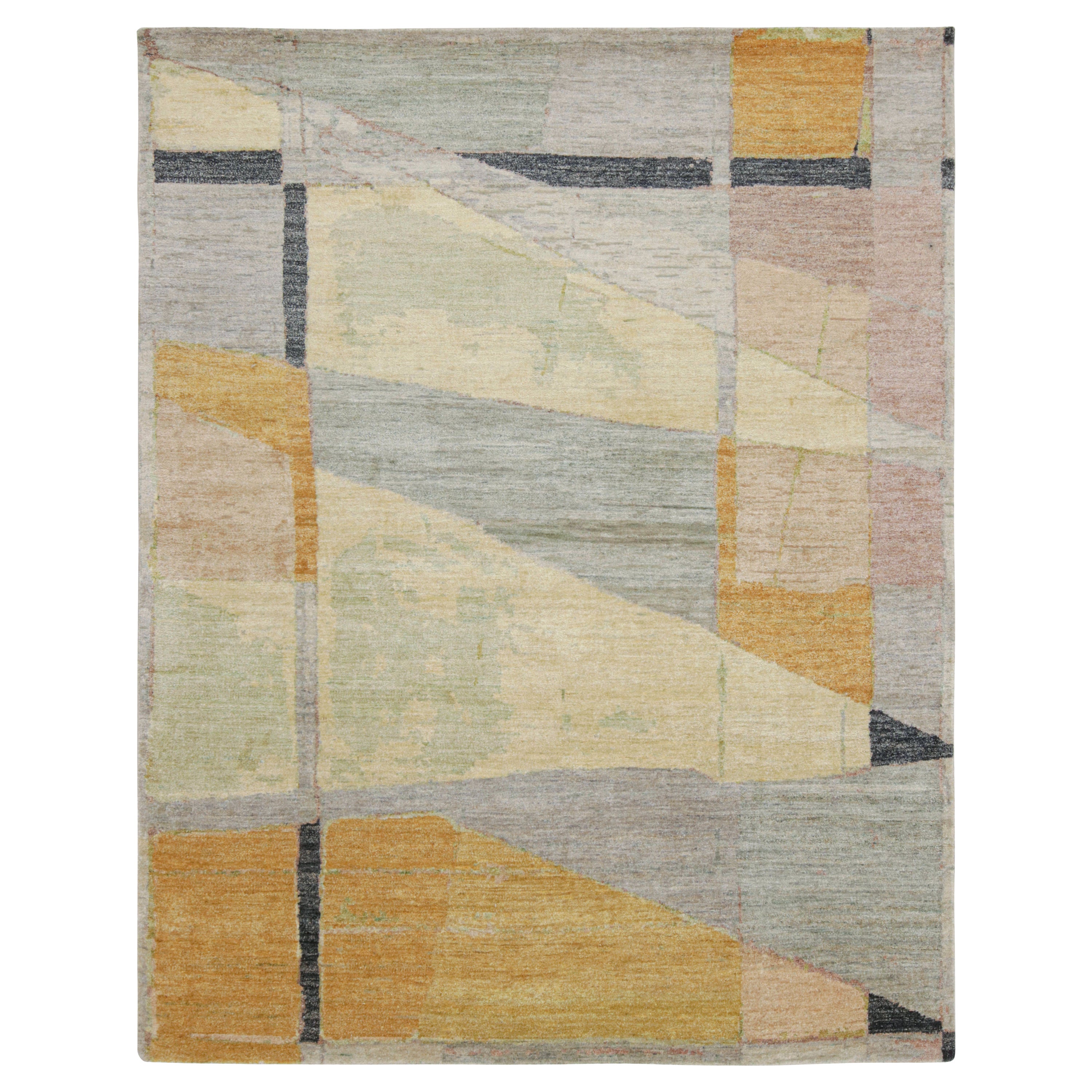 Rug & Kilim's Contemporary Abstract Rug With Multicolor Geometric Patterns (Tapis abstrait contemporain à motifs géométriques multicolores)