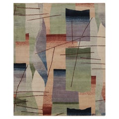 Rug & Kilims chinesischer Teppich im Art-Déco-Stil, mit geometrischen Mustern