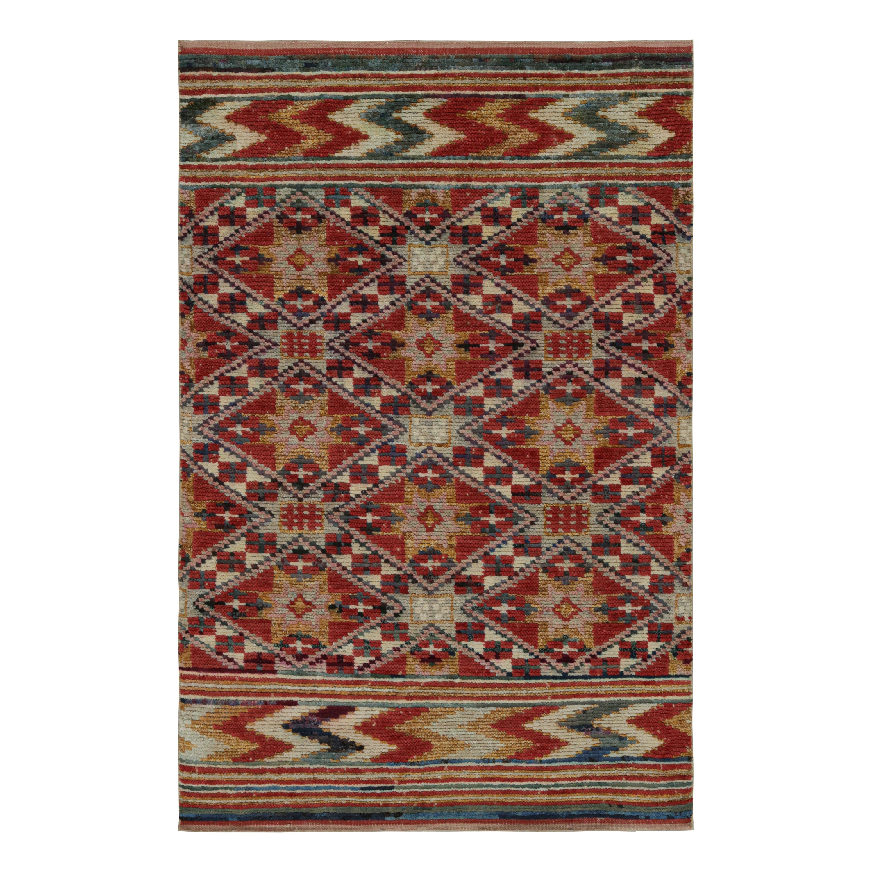 Rug & Kilim’s Contemporary Moroccan Style Rug with Berber Geometric Patterns For Sale