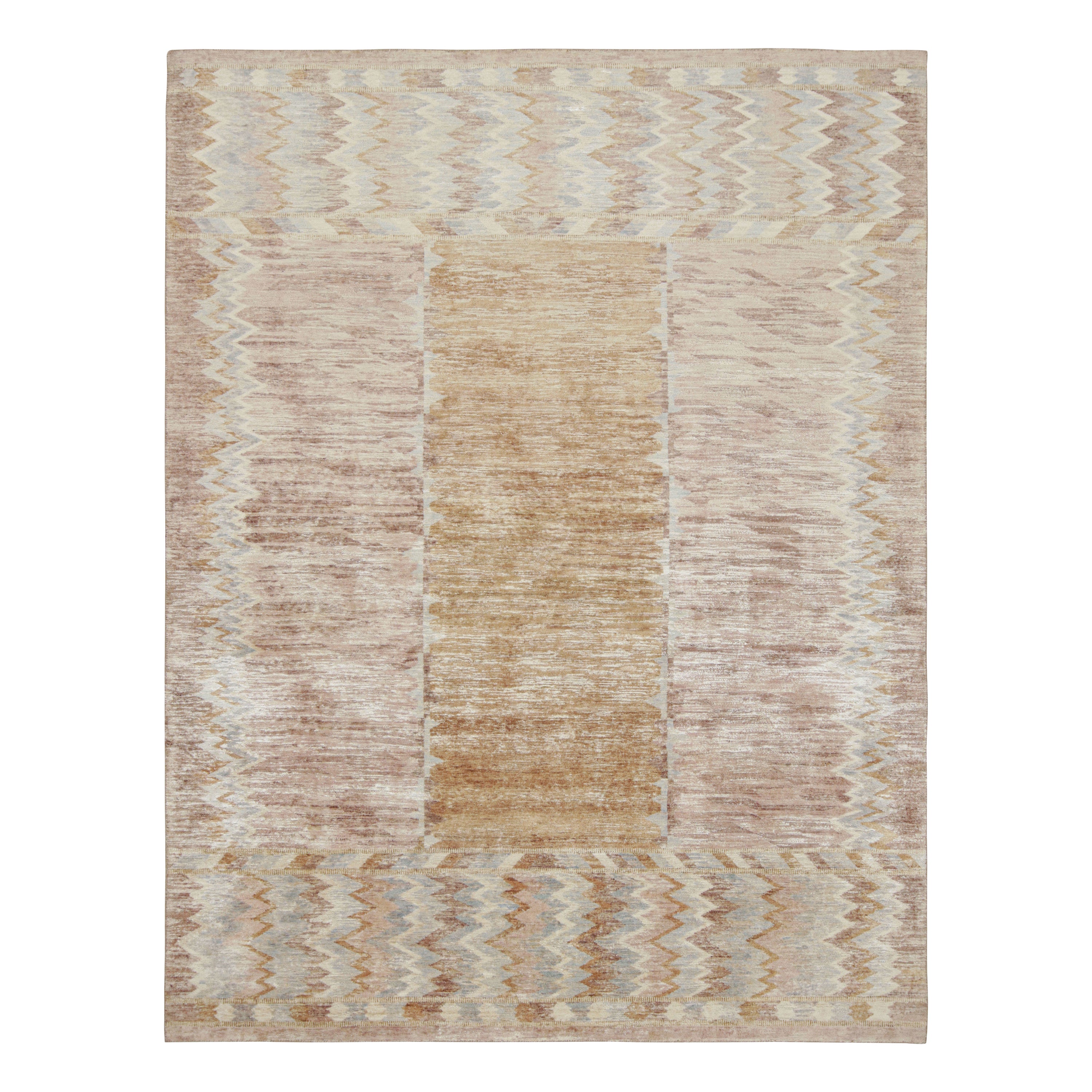 Rug & Kilim - Tappeto in stile scandinavo con motivi geometrici Chevron