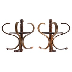 Vintage Pair of Twentieth Century Wall Coat Racks.