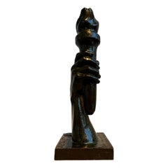 Antique Charles Yrondi : "Flamme of Freedom", bronze sculpture, c.1920