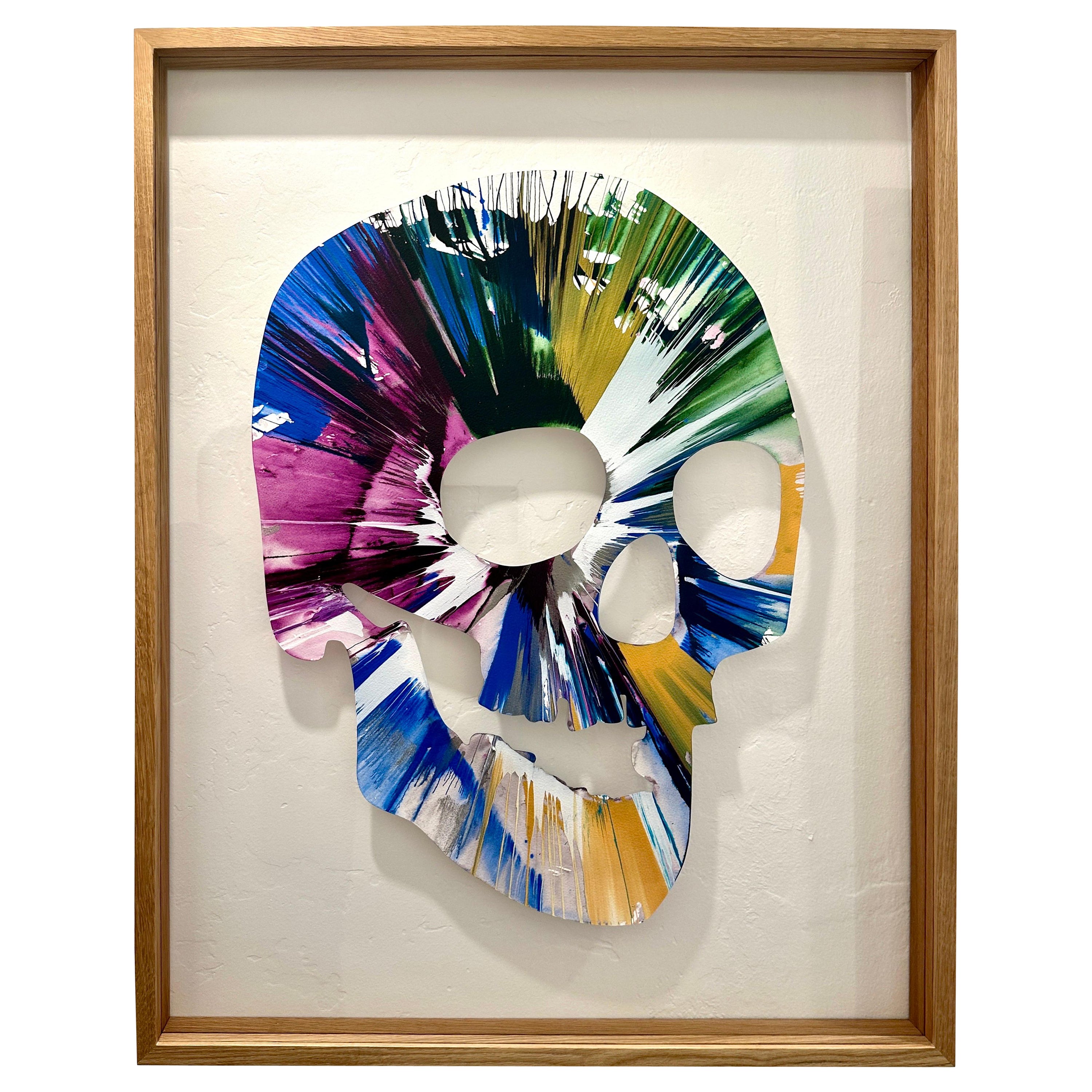 Damien Hirst Skull Spin Painting (Created at Damien Hirst Spin Workshop), 2009 For Sale